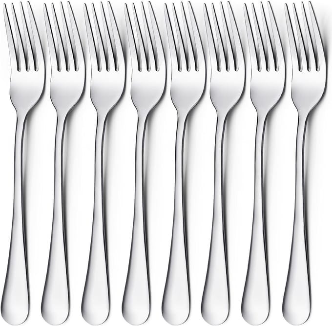 Set van 8 RVS Tafelmessen van 20 cm - Moderne Bestekset voor Diner, Steak en Restaurantgebruik met Spiegelfinish