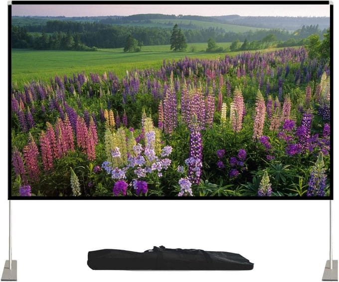 Projectiescherm - Filmscherm - Thuisbioscoop Creëren - Kreukvrij Polyester - 80 tot 120 Inch - Wit