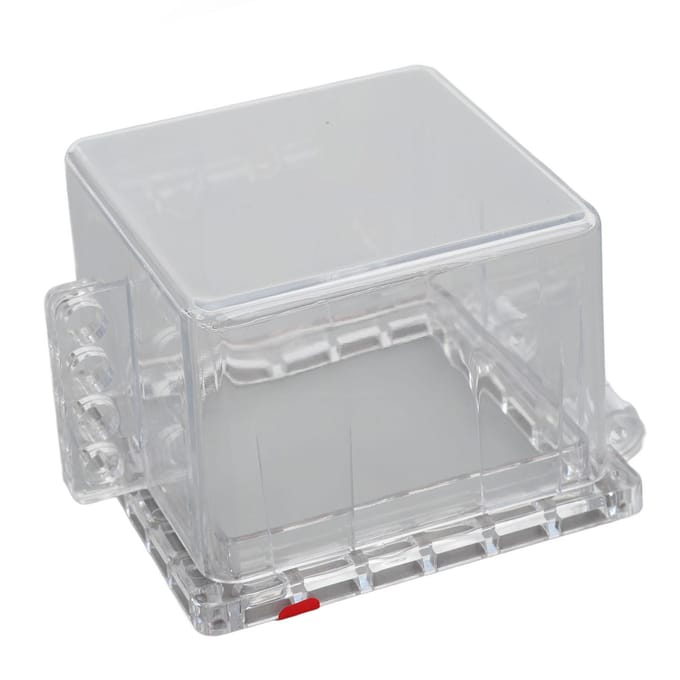 Couvercle d'interrupteur d'alimentation industriel transparent avec verrouillage par bouton-poussoir et isolation énergétique