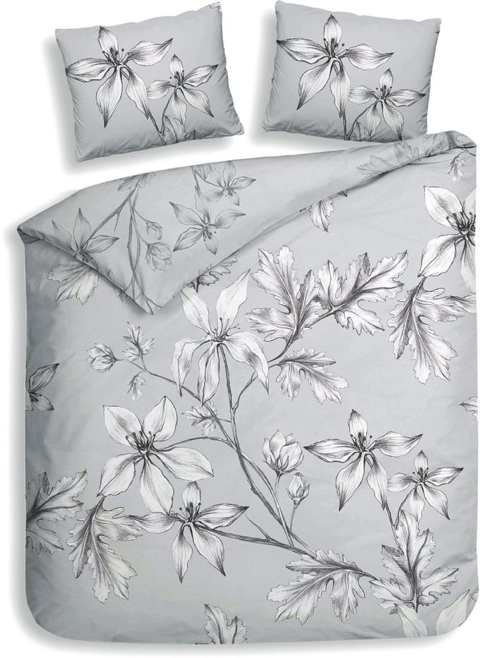 Heckett Lane Dekbedovertrek Katoen Satijn Ketill - grey 200x200/220cm