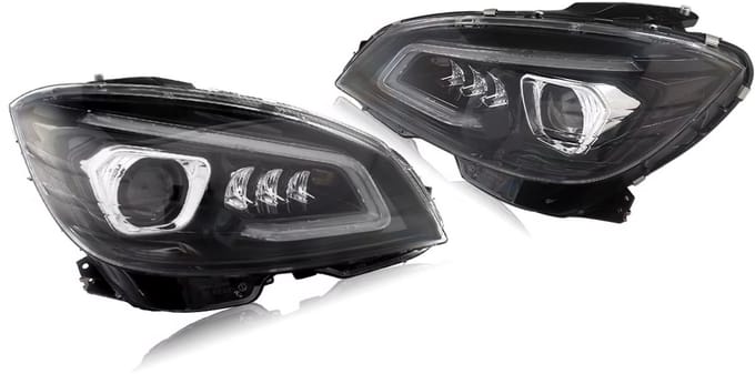 Hoofdkoplampen 2x - Voor Mercedes C-Klasse W204/S204 (2011-2014) - GT Look - Auto Accessoires