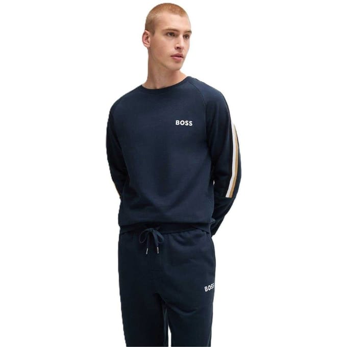 Boss Heren Stripe Jas (Donkerblauw)