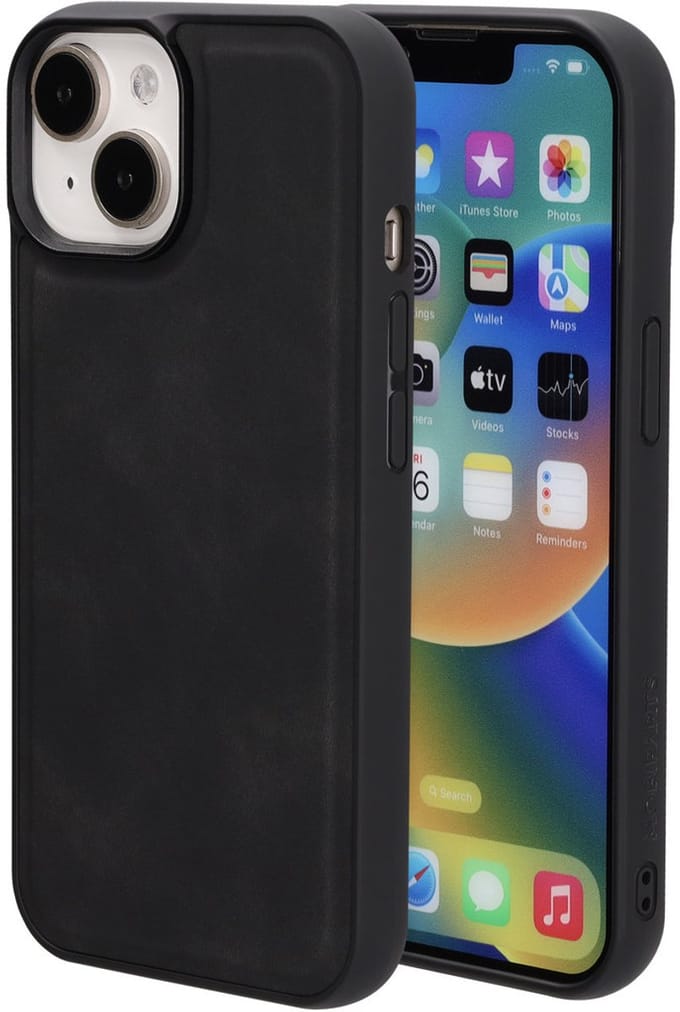 Mobiparts Classic Backcover geschikt voor Apple iPhone 15/14/13 Graphite - Zwart - MagSafe