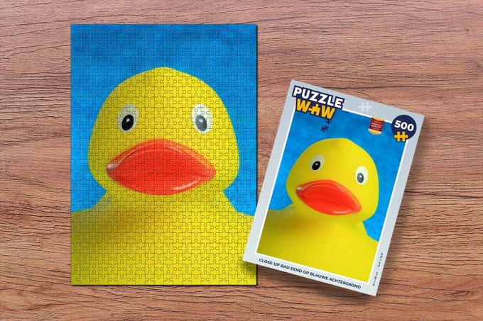 Puzzel Badeend - Geel - Blauw - Legpuzzel - Puzzel 500 stukjes