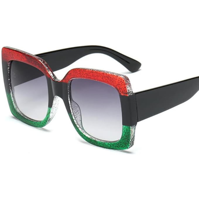 Groot Frame Vierkante Zonnebril Vrouw Designer Transparante Glazen Zonnebril Vrouwelijk Drie Kleuren Groot Frame Feest Oogglazen Oculos gray
