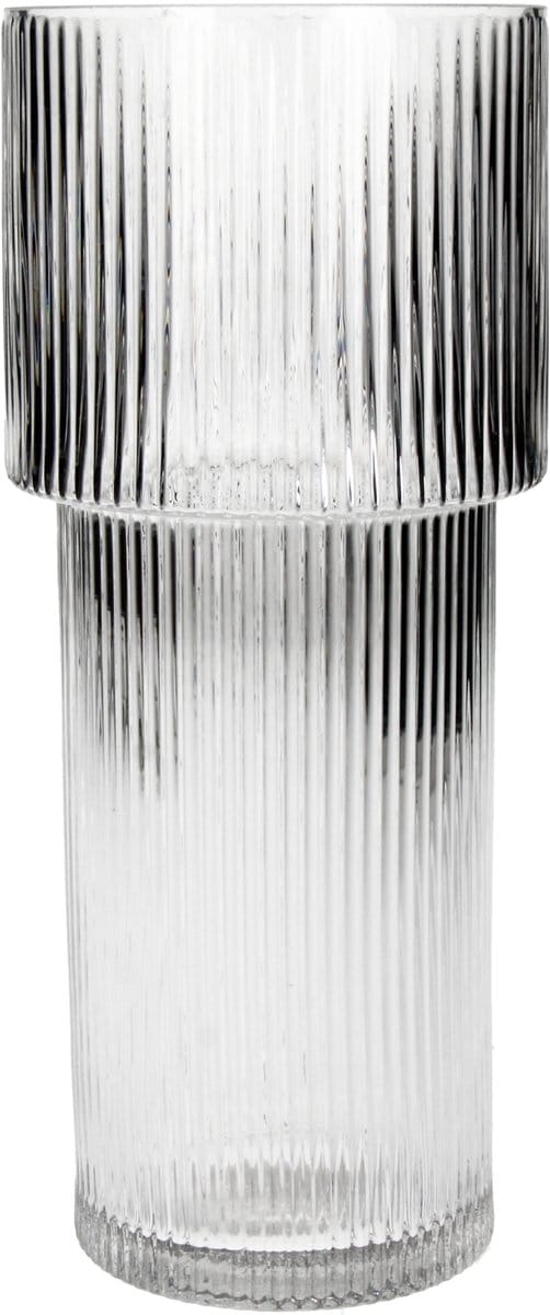 HD Collection Vaas Stripe Glas 10.5x10.5x24.5cm