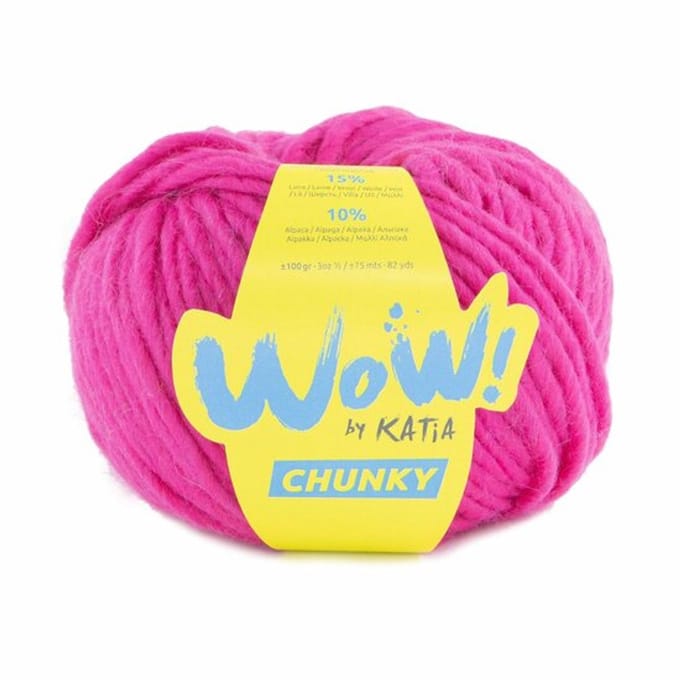Katia WOW Chunky - 65 Fuchsia - Bulky Acryl/Wolmix Garen