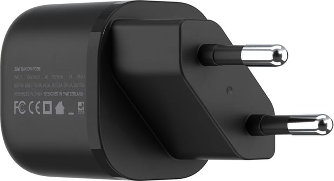 Rolling Square Snellader Adapter 30W - 1x USB-C Poort - GaN Oplader - Zwart