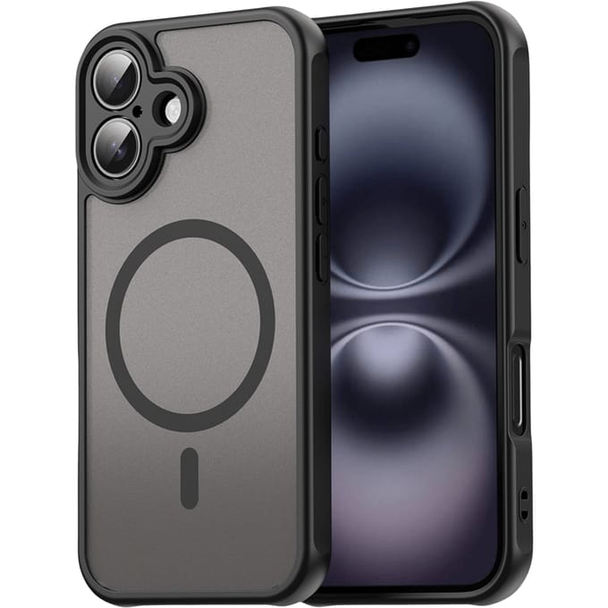 Mocaa Apple iPhone 16 Slim Anti-Shock MagSafe Hoesje Zwart