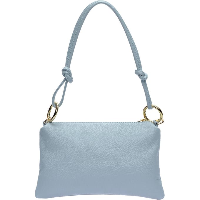 Anna Luchini Turquoise Rundleer Tas
