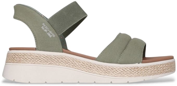 Skechers Slip-ins Bobs Sun Ray sandalen olijfgroen