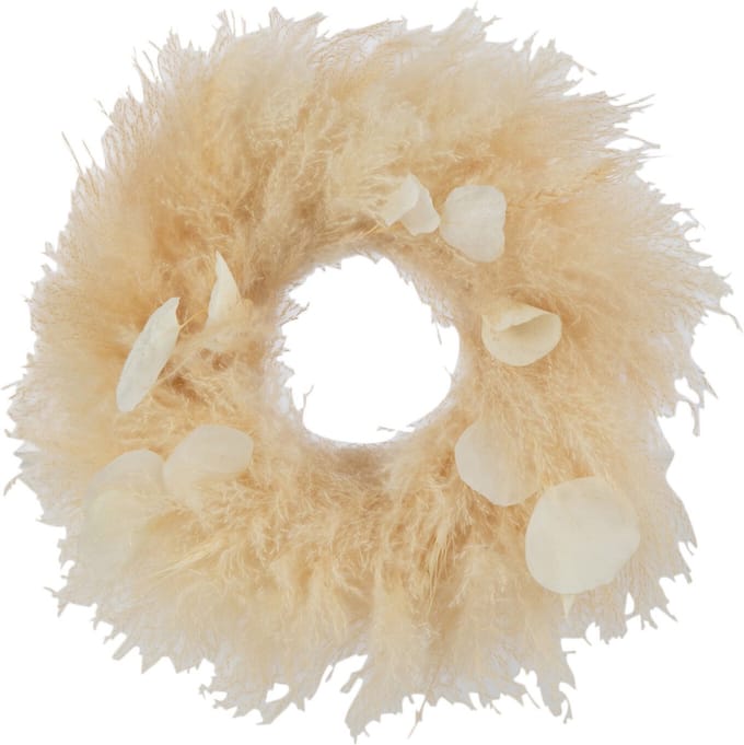 J-Line Krans Gedroogde Planten/Bladeren Naturel Small