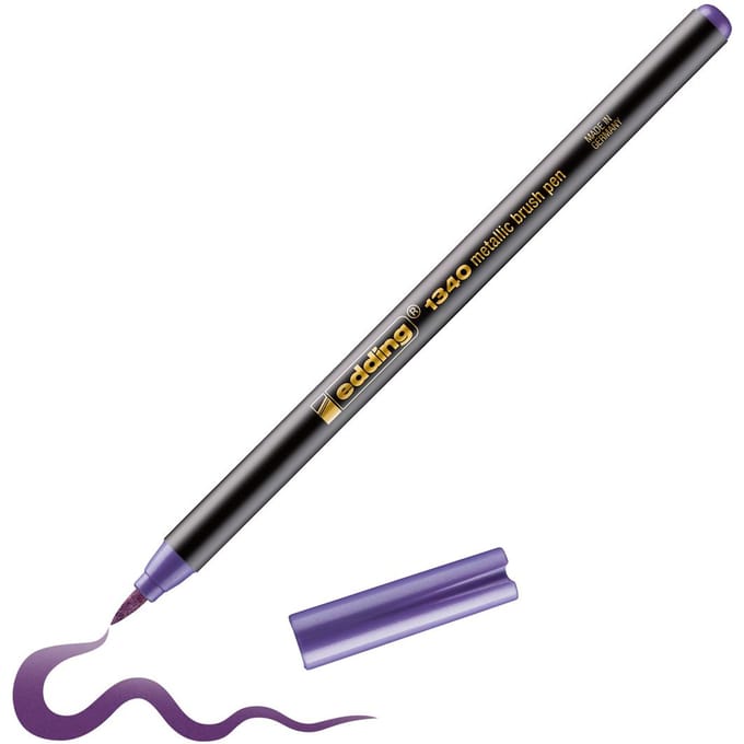 edding 1340 Penseelpen "Metallic" - Violet