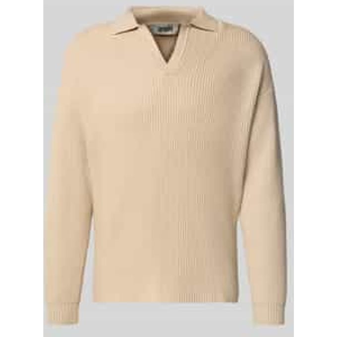 Gebreide pullover met polokraag