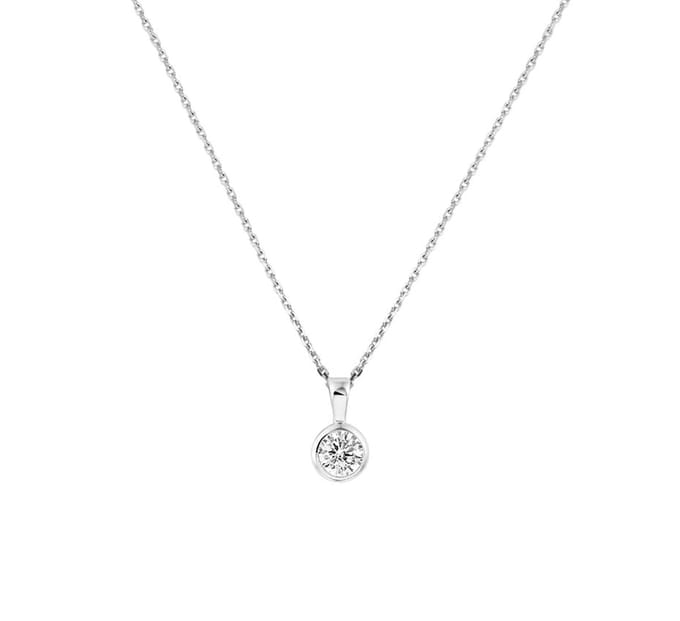 Zilver Gerhodineerde Collier zirkonia 1 1329192