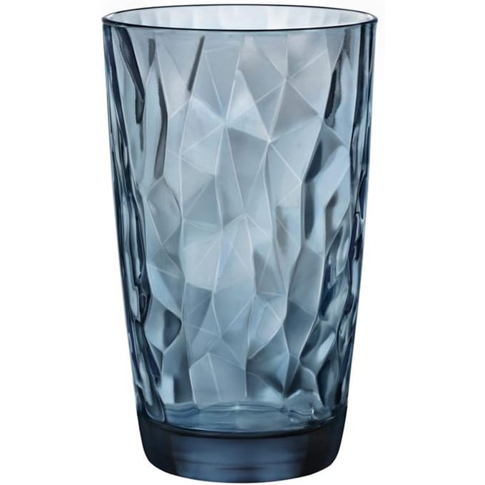 Bormioli Rocco Diamond longdrinkglas - 47 cl - Blauw - Set-6