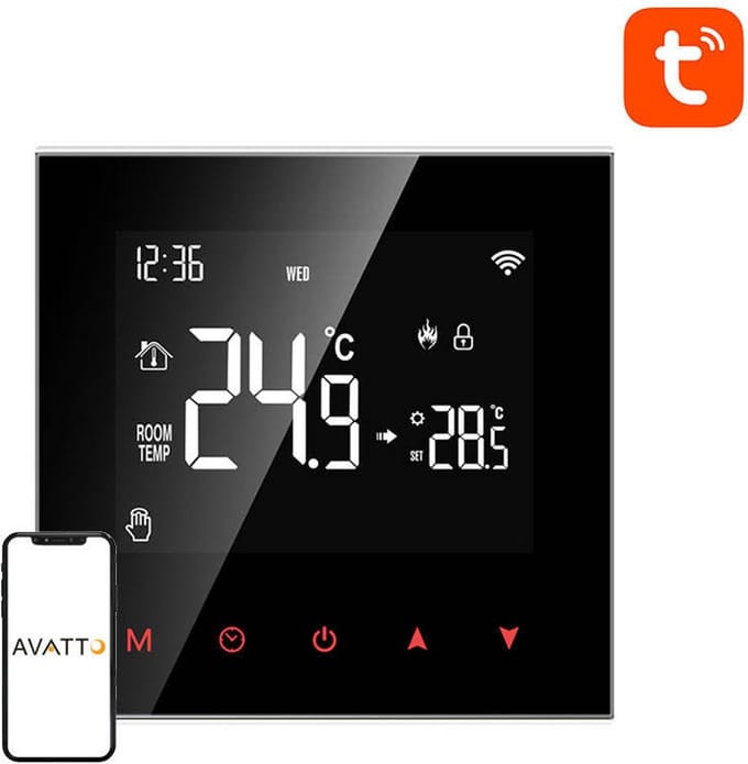 Avatto ZWT100 3A ZigBee TUYA smart DHW boiler thermostat