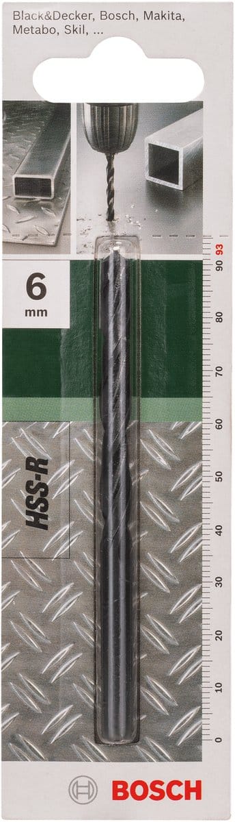Bosch - Metaalboren HSS-R, DIN 338 6,0 x 57 x 93 mm