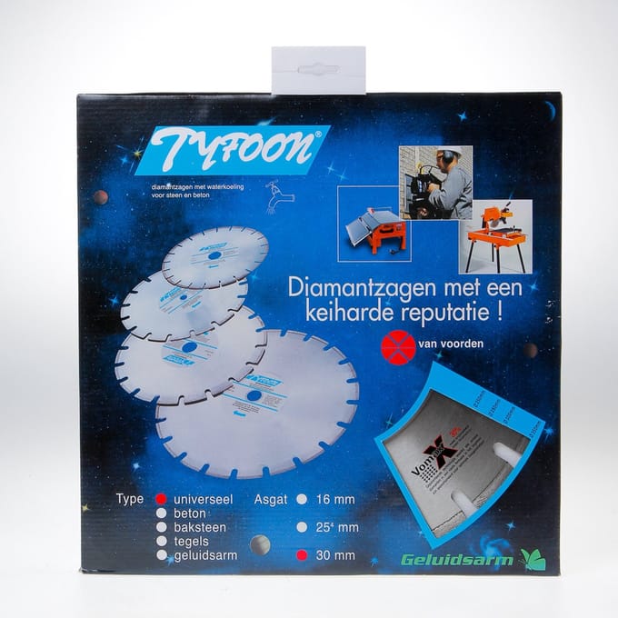 DIAMANTZAAG UNIVERSEEL NAT TYFOON DIAMETER 350 X ASGAT 30MM