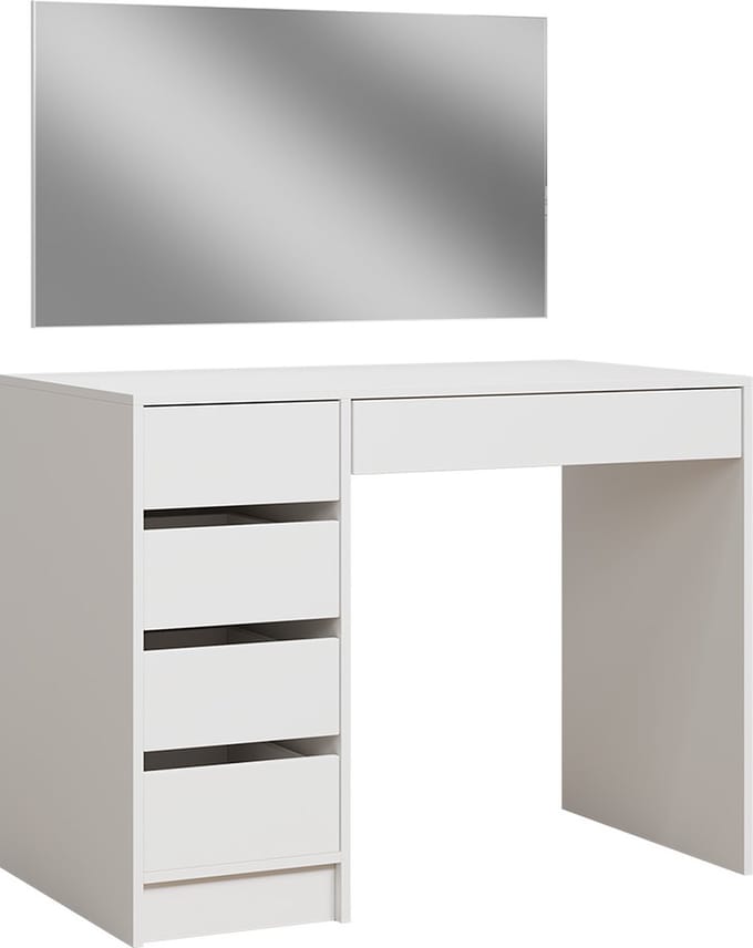 Vicco Thalia Kaptafel – 100 cm met 5 laden Wit