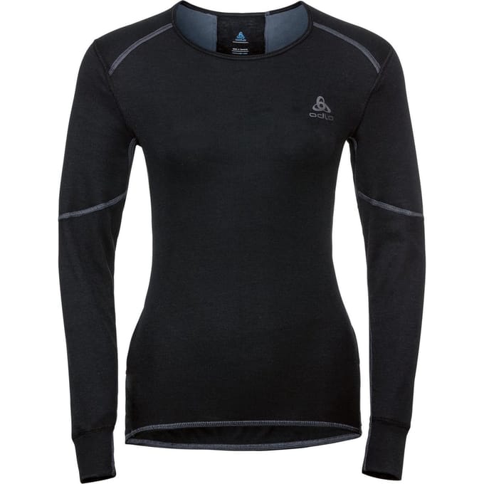 Odlo - Maat L - Bl Top Crew Neck L/S Active X-Warm Dames Thermoshirt - Black