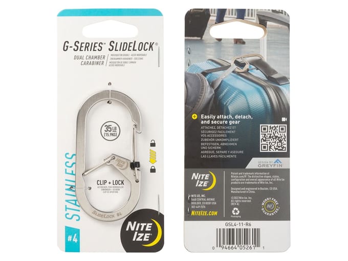 Nite Ize G-Series Karabijnhaak Slidelock Zilver 4