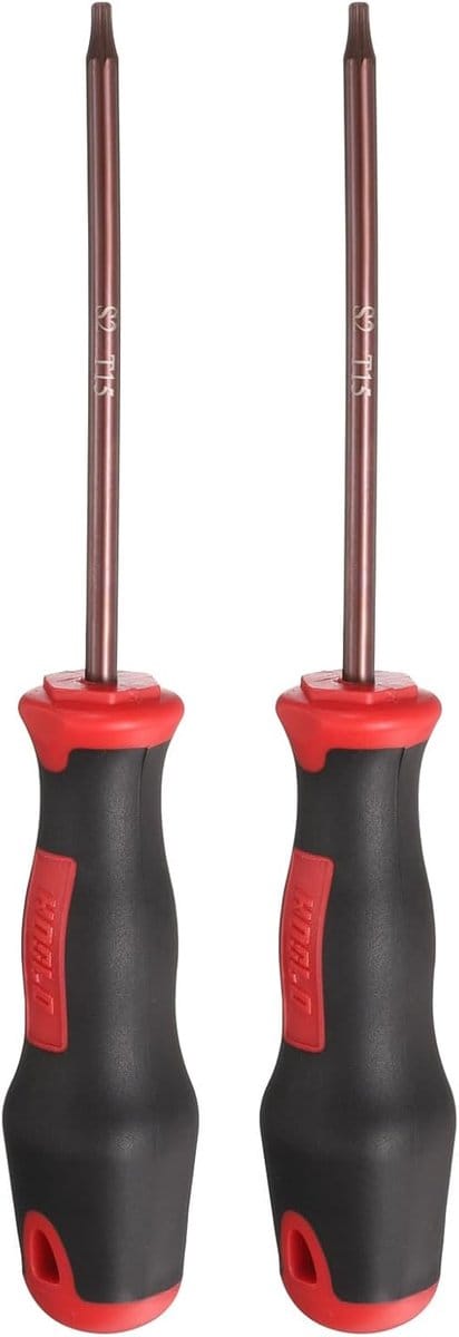 Torx Schroevendraaiers - Magnetische Tool - Reparaties Uitvoeren - Ergonomisch Handvat - 200 mm Lengte - Rood Bruin