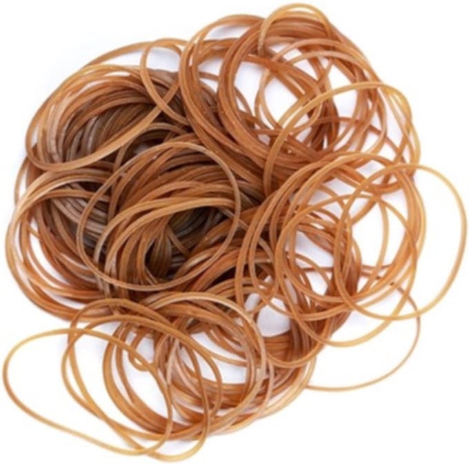 Elastiek, rubber,50 gr