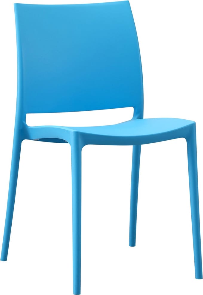 CLP Meton Tuinstoel - Stapelbaar - Onderhoudsvriendelijk - Weerbestendig - blauw