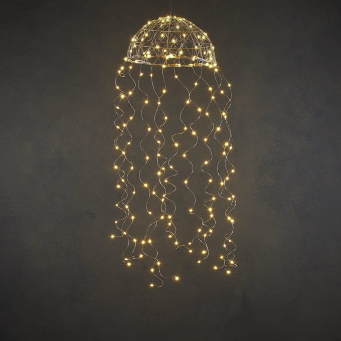 Luca Lighting - Kroonluchter Kwal met Warm Witte LED Verlichting - L100 x Ø27 cm - Zilver