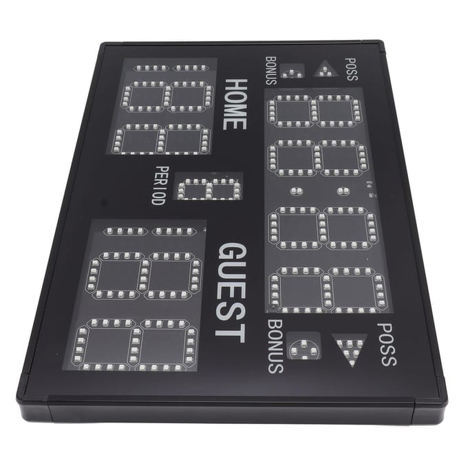 Tableau de score électronique de table d'intérieur multisport LED 11 chiffres pour entraînement de match GA30B 100?240 V Royaume-Uni gray