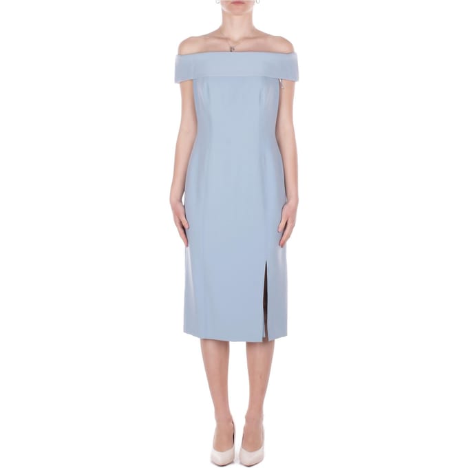 Nauwsluitende cocktailjurk met carmenhals model 'WOVEN-BODYCON-DRESSES'