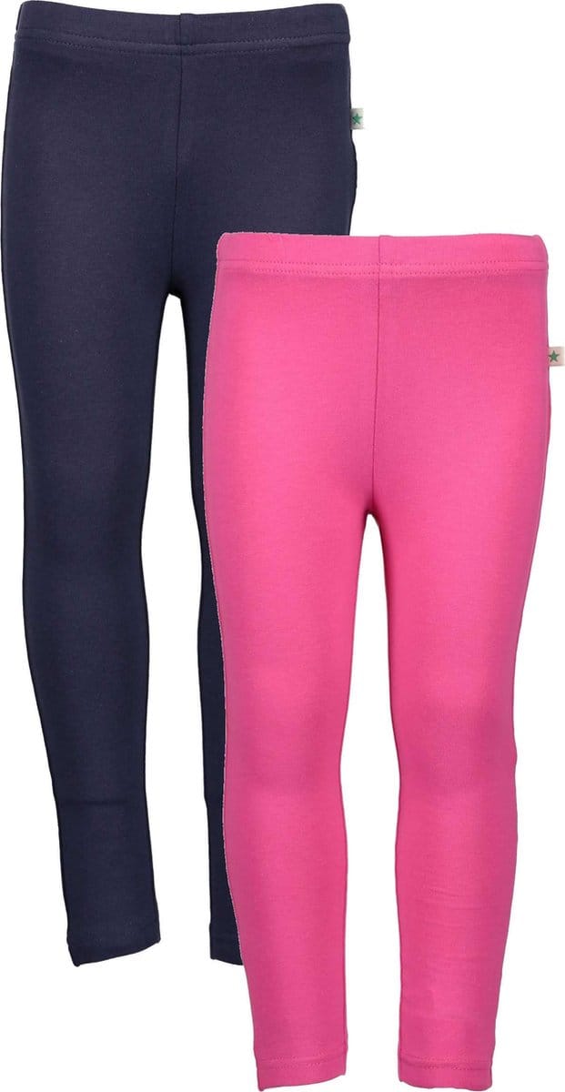 Blue Seven 2 pack BIO BASIC zomer Legging Blauw, Roze - Maat 128