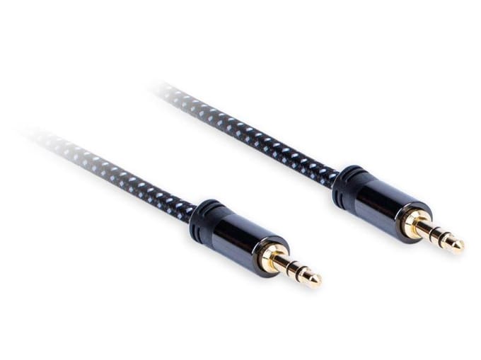 Kabel Jack 3,5 mm - Jack 3,5 mm  Lengte: 1,5m AQ Premium , Acoustique Quality zwart
