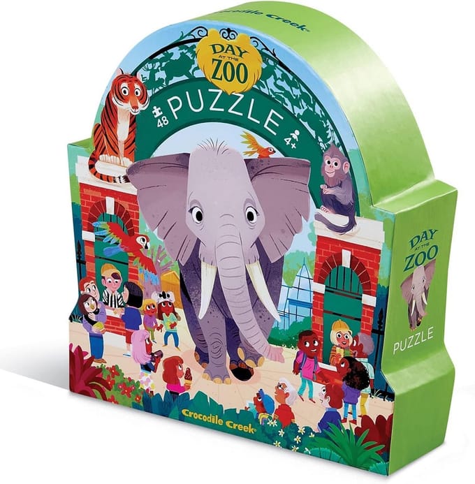 Vrolijke 48-Delige Puzzel Dierentuin Museum Collectie