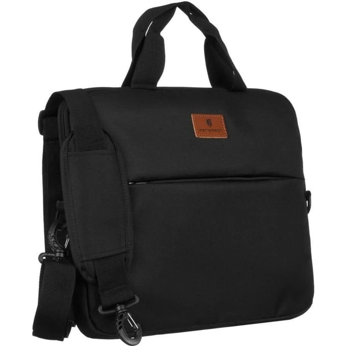 Peterson Laptoptas Stof 15" Schoudertas Zwart