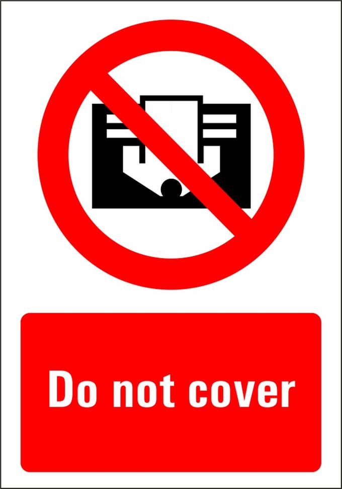 Do not cover sticker 210 x 297 mm