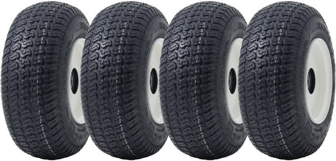 13x5.00-6 grasmaaierbanden en velgen Wanda P332, 25 mm 6205 lagers (set van 4)