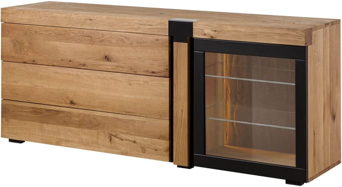 MASSIVMOEBEL24.DE wilde eik dressoir blank massief hout 180x45x75 cm geolied gemonteerd ROTTERDAM volledig massief #117