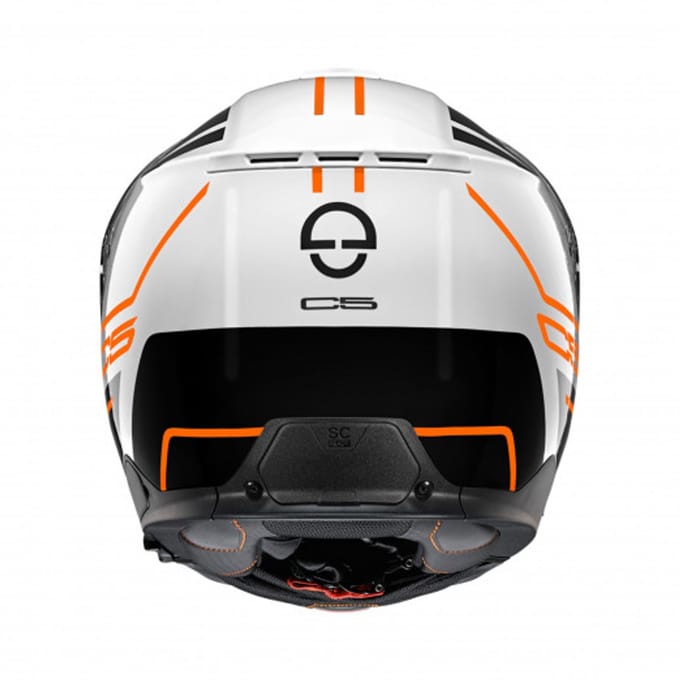 Schuberth C5 Master Wit Oranje Systeemhelm - Helm