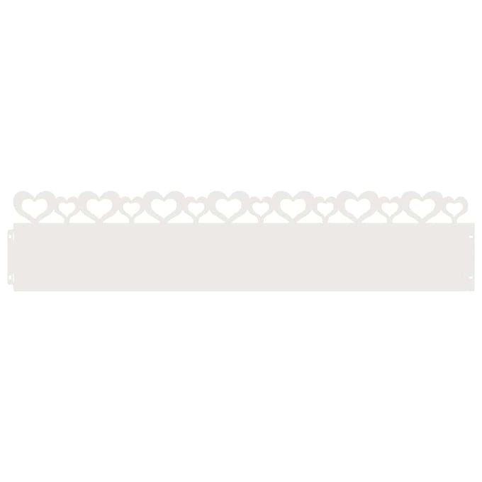 vidaXL - Gazonranden - 20 - st - 103 - x - 0,05 - x - 22 - cm - Staal - Wit