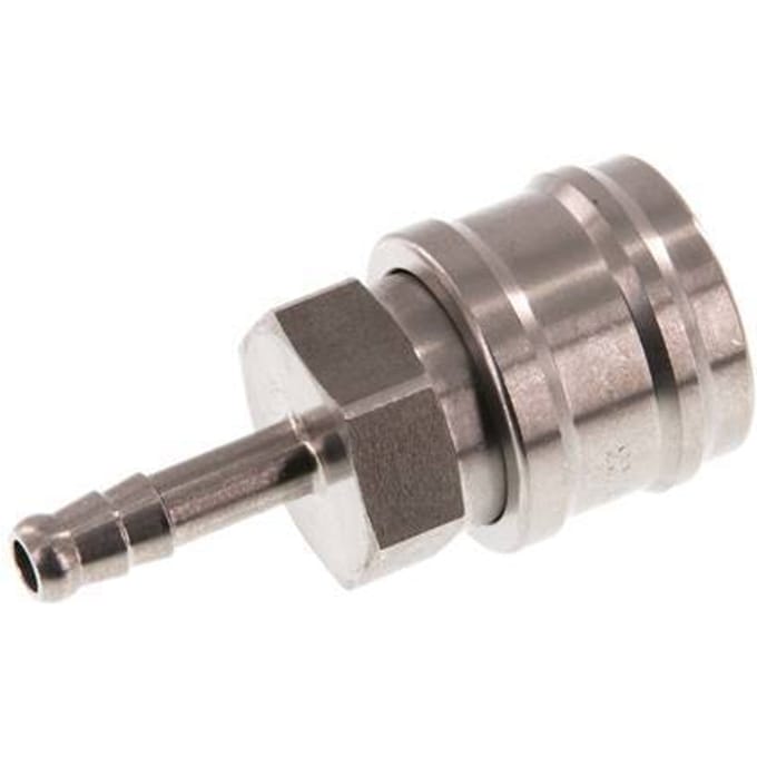 RVS DN 7.2 (Euro) Luchtkoppeling Snelkoppeling 6 mm Slangpilaar