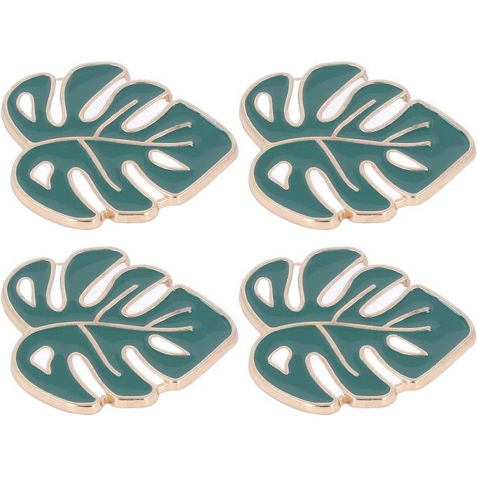 4-delige Naaldhouder Set DIY Magneet Kruissteek Borduuraccessoires Groene Bladeren beige