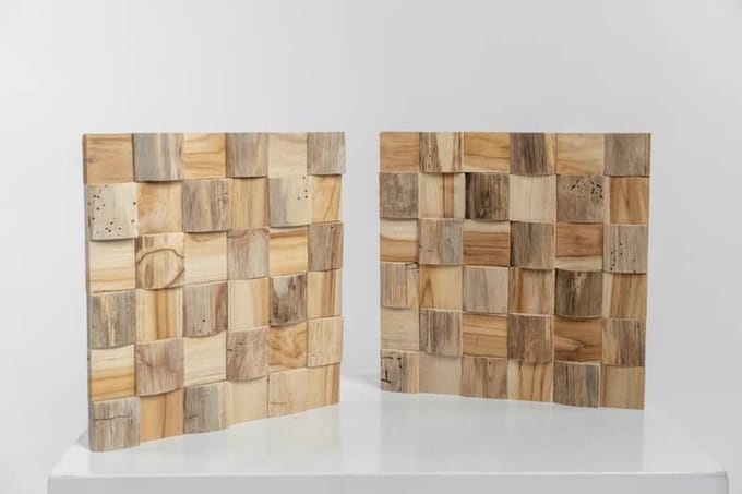 Teakea - Mystic Naturel wandpaneel teak 30 x 30 x 2 cm