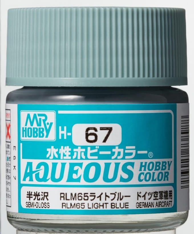 Gunze H-067 - RLM65 Light Blue Sg - Mr. Hobby Aqueous Modelbouwverf 10ml