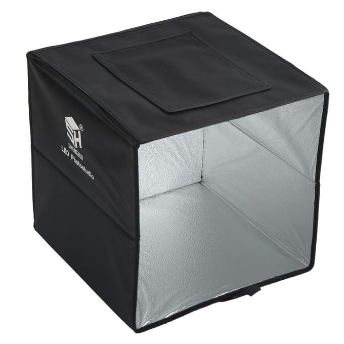 Fotostudio Box Mini Opvouwbaar USB-stekker Fotografie Lichtbox met Achtergrondplaten voor Fotograferen gray