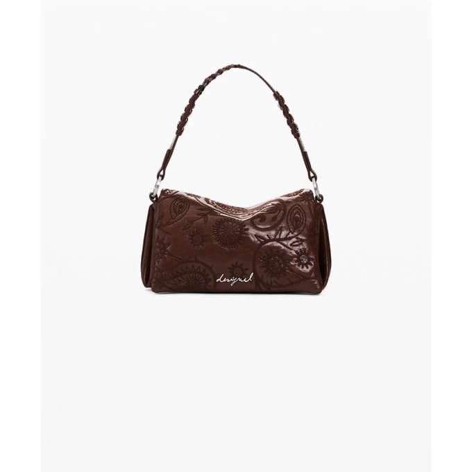 Desigual schoudertas Siroco Naron Mini Flap Bag Camel bruine