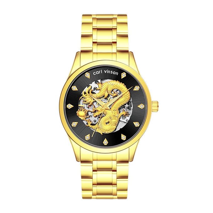 Montre mécanique automatique pour homme Dragon Element, étanche et phosphorescente