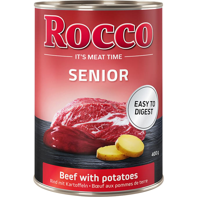 6x400g Senior Senior Rund & Aardappelen Rocco Hondenvoer