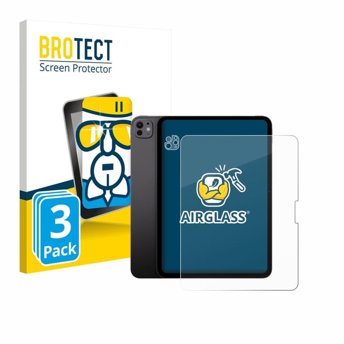 Screenprotector 3 Stuks voor Apple iPad Pro 13" 2024 (Voor+Camera) Beschermglas transparant